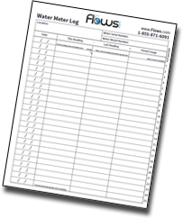 Water Meter Reading Log Sheet